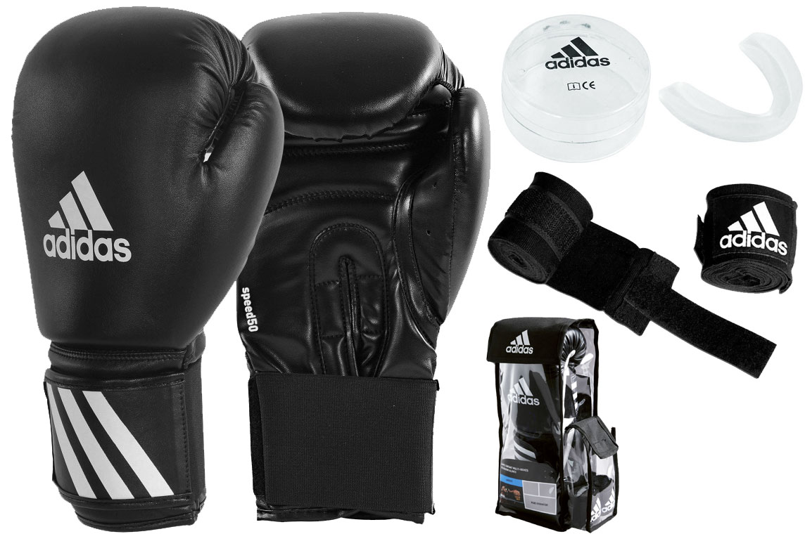 Adidas Boxing Set - Handschuhe, Bandagen, Zahnschutz